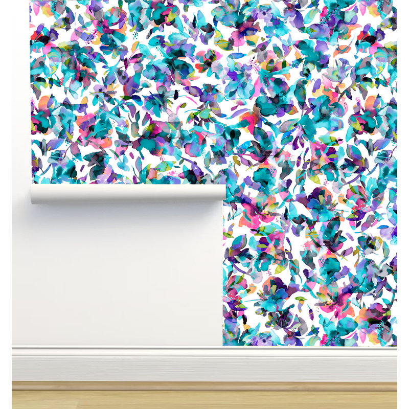 Rouleau de papier peint texturé L 2,16 pi x l 5 po Ninola Designs, Mauve