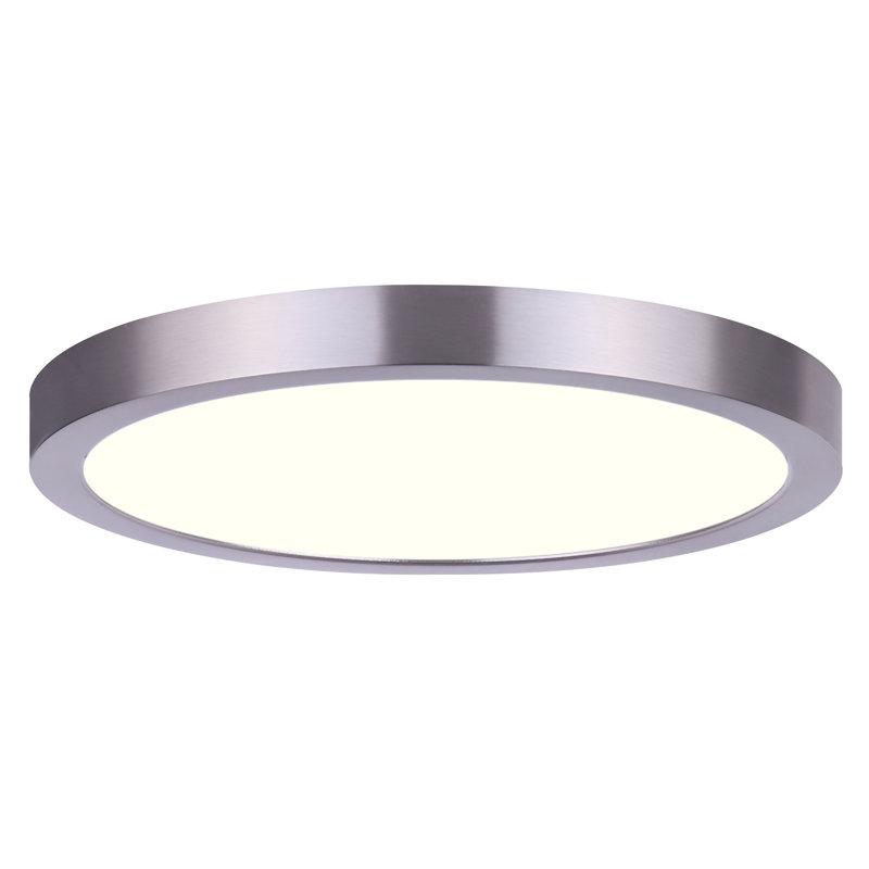 Plafonnier encastré 11 po Pedraza, Nickel brossé