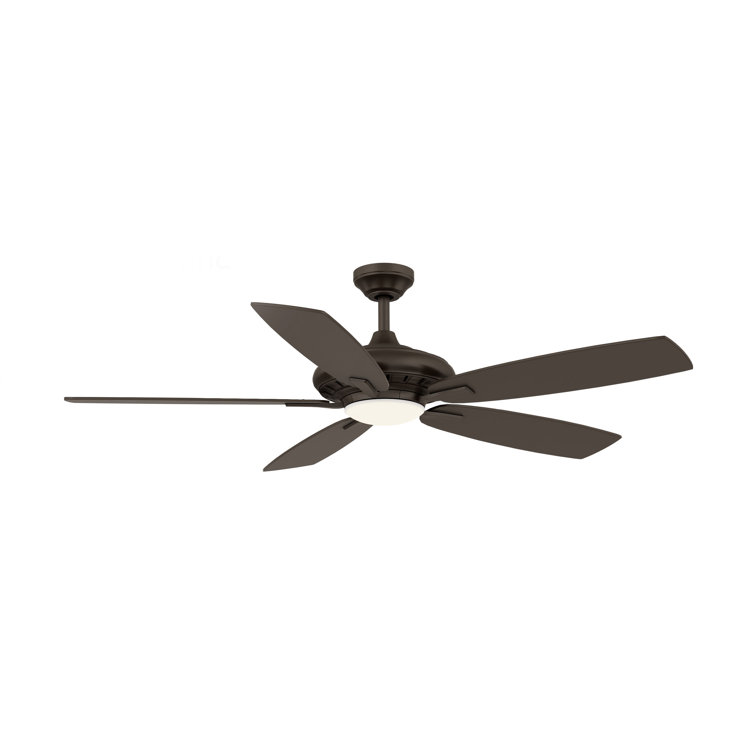 52'' Laskintown 5 - Blade LED Standard Ceiling Fan with Remote Control and Light Kit Included