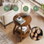 Ensemble de 2 tables d'appoint rondes en bois massif, de petites tables rondes pour le salon ou la chambre.