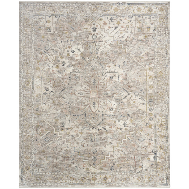 Geralyn 8' x 10' Ivory Multicolor Vintage Indoor Rug, Rectangle 8' x 10'