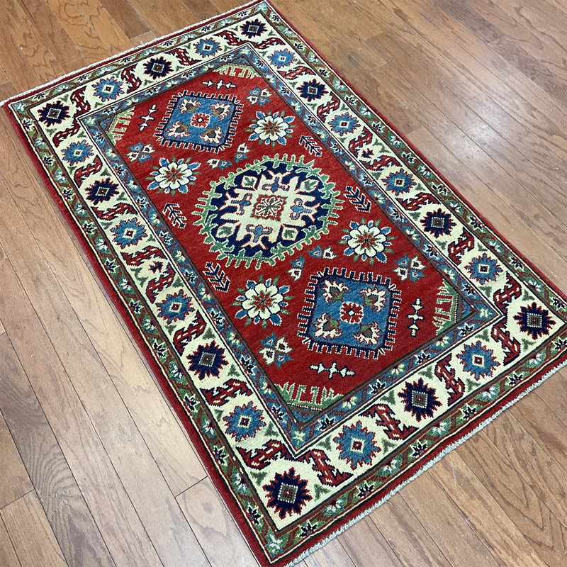  Handmade Kazak Wool Rug