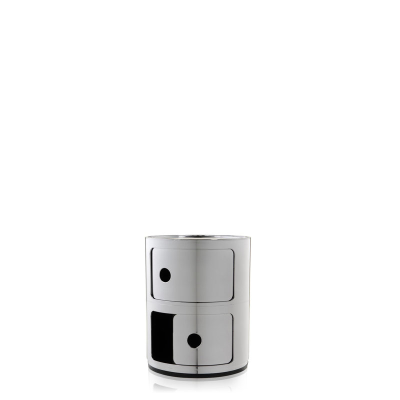 Componibili Storage Drawer, 2 Hi, Chrome