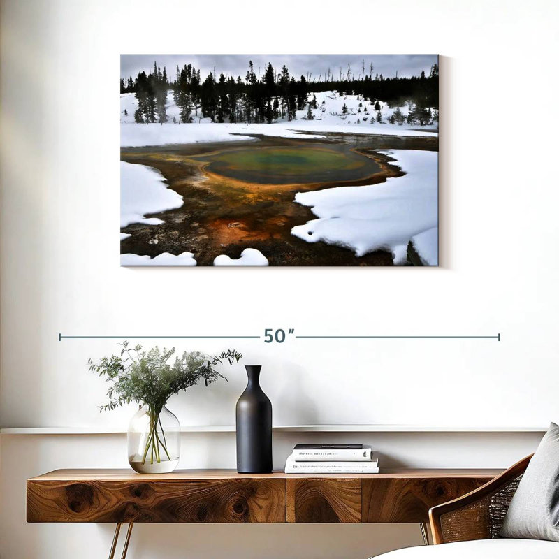 Alvord Yellowstone Winter Geyser, 24'' H x 36'' W