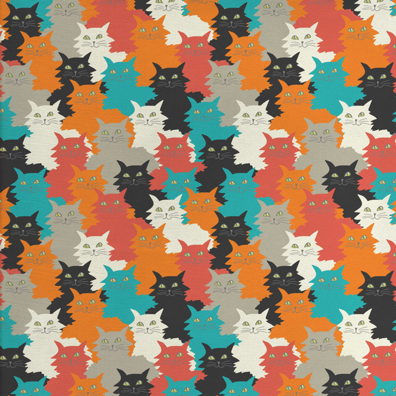 Tissu chatons, l 58 po x L 180 po