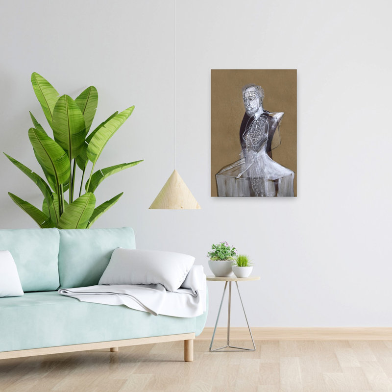 Art mural fantôme en costume, H 24 po x l 16 po