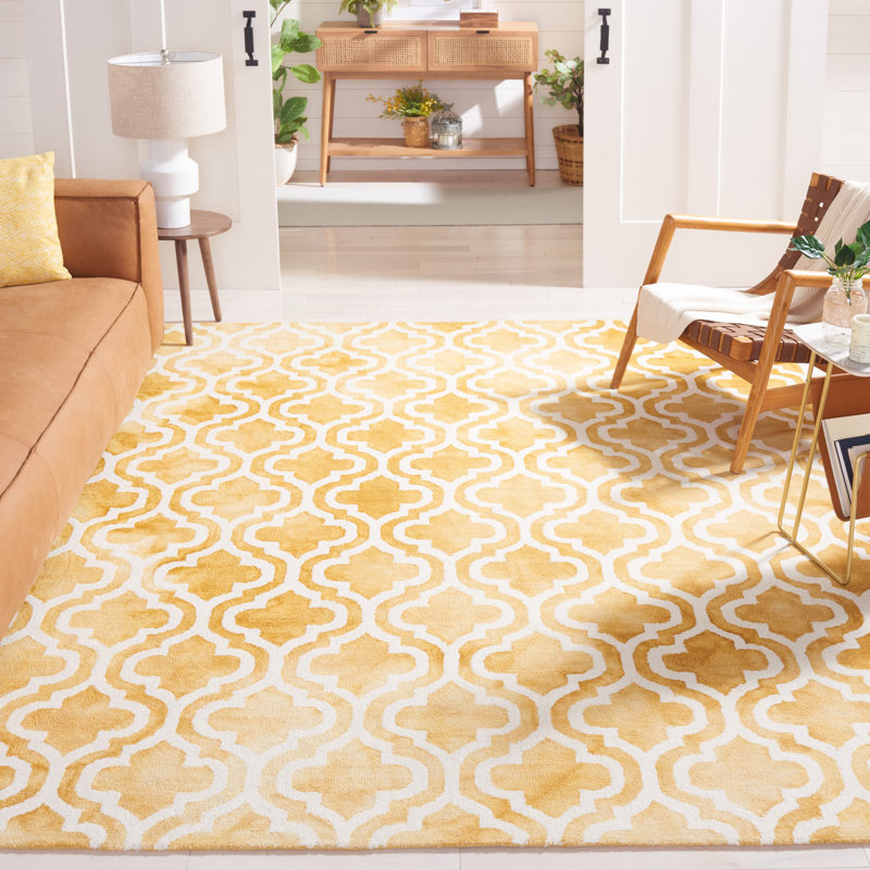 Tapis géométrique en laine touffeté à la main Degeorge, Rectangle 5 pi x 8 pi