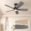  Ventilateur de plafond 42 po avec lumières DEL pour pièces moyennes beige et gris-574624032
