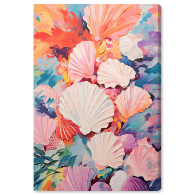 «Oceanic Shells II», toile de couleur moderne abstraite par Art Remedy