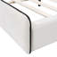Lit plateforme tapissier de style moderne avec tête de lit-380666929