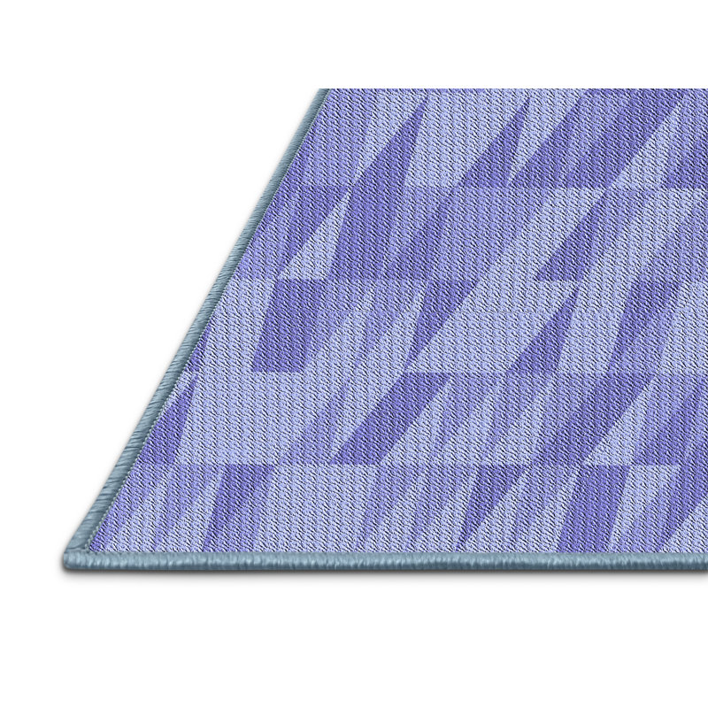Tapis 100% lavable à la machine à motif Pat72blu, Rectangle de 2 pi x 3 pi