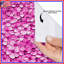 Rideaux de douche à motif floral rose très long-1238682140