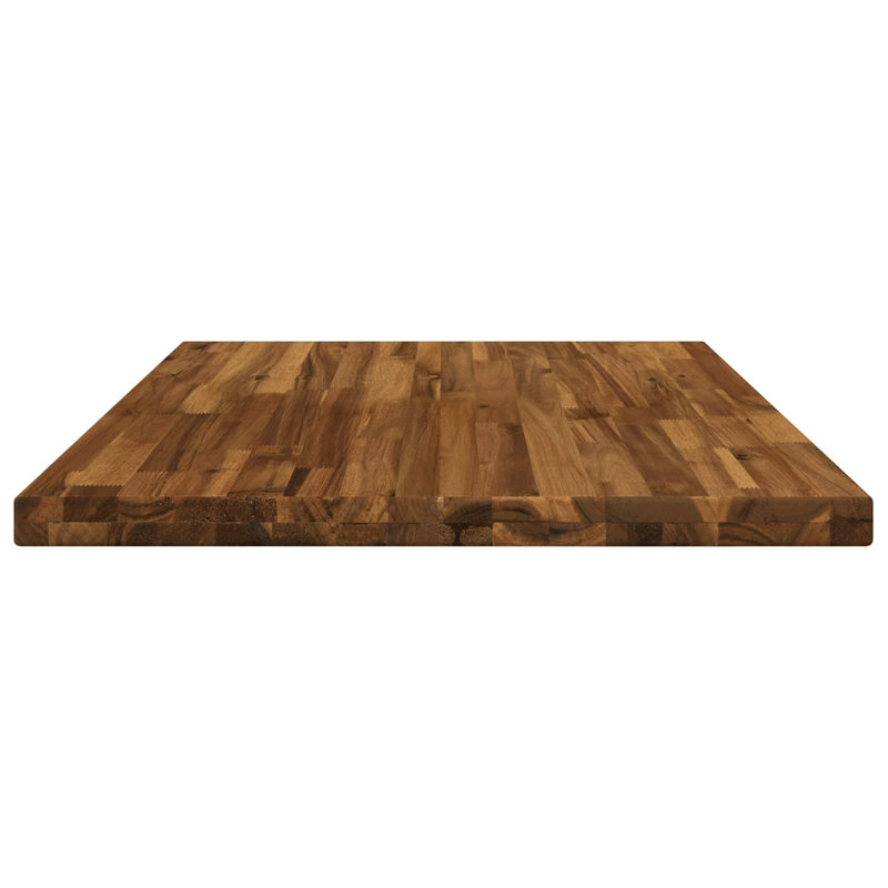 Solid Wood Table Top, 3cm H x 80cm W x 60cm D, Dark Brown