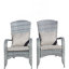 Chaise de patio avec coussins (coussin gris)