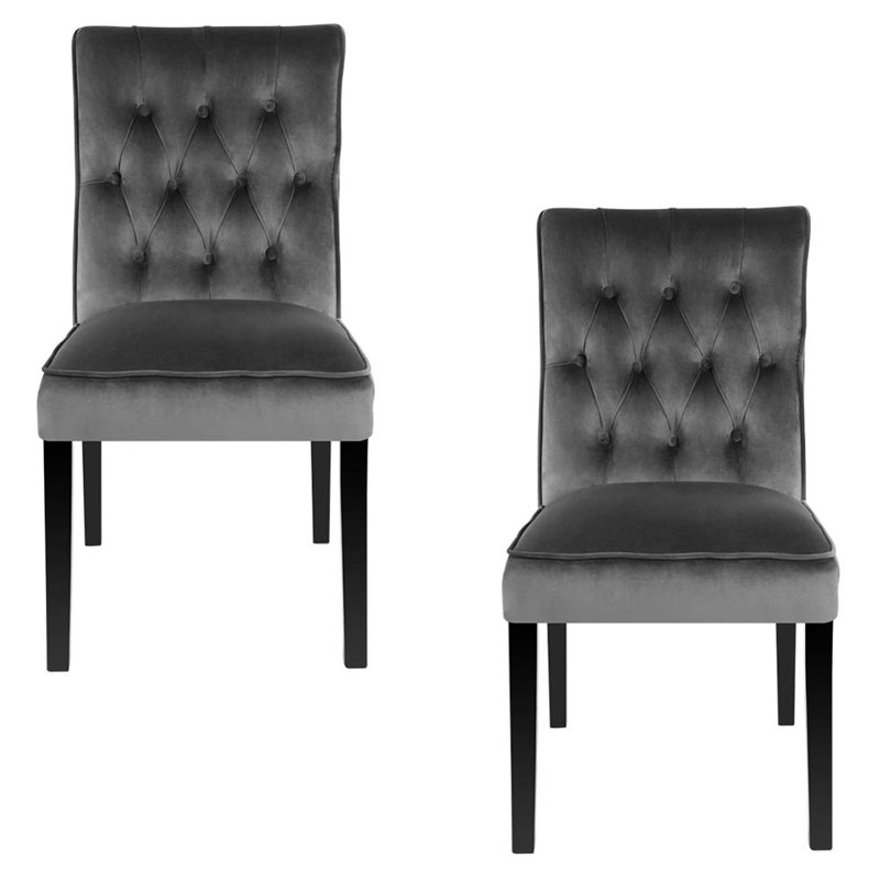 Jamie 46cm H Upholstered Side Chair, Grey