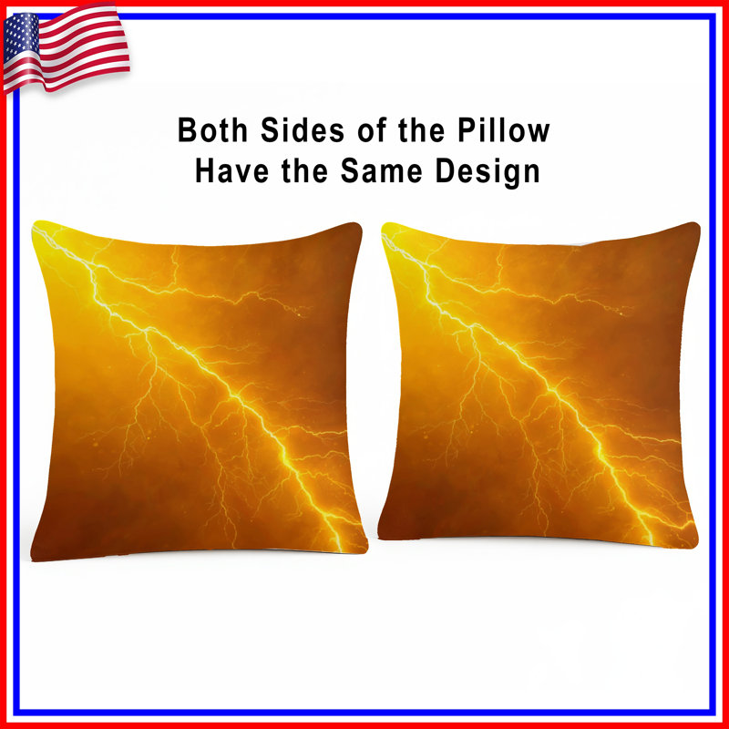 Coussins lumineux jaune vif, 16 x 16 inches