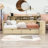 Crompton Multifunctional Wooden Daybed With Shelves, Drawers, and Study Desk-1203171938-1203171939
