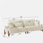 Canapé de 103 pouces à assise profonde et confortable avec coussin, adapté à la décoration de chambre à coucher, de salon, d'appartement, de bureau ou de dortoir
