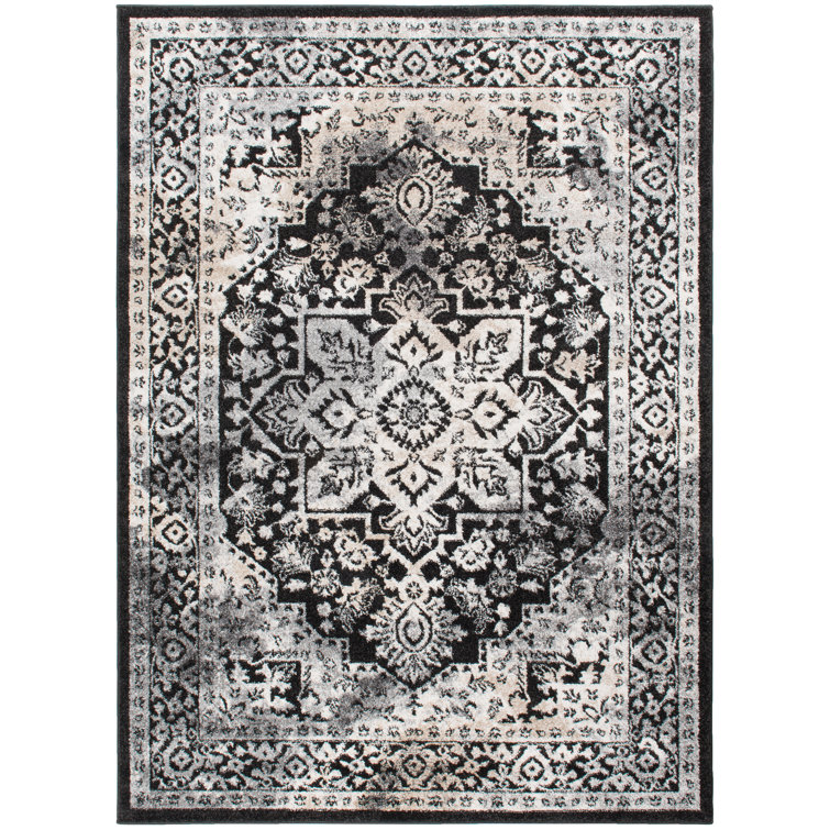Tapis noir/gris zone heather Yannick