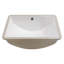 Lavabo de salle de bain rectangulaire encastré en céramique blanche avec trop-plein 18,5 po x 14 po