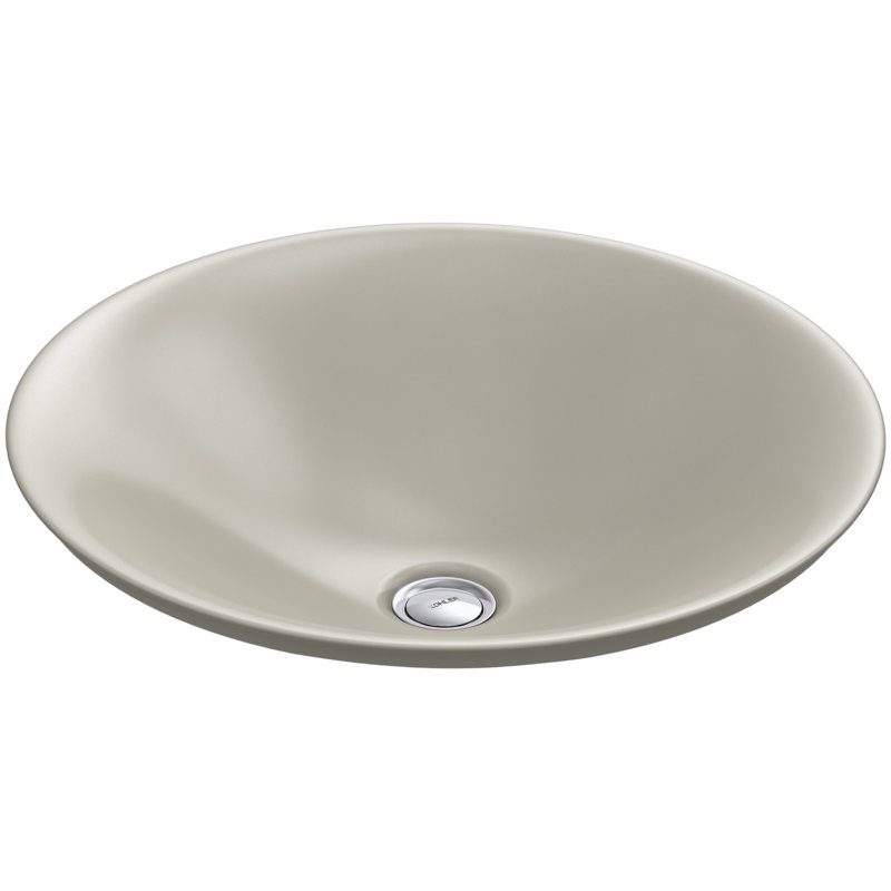 Carillon Circular Vessel Bathroom Sink, Sandbar
