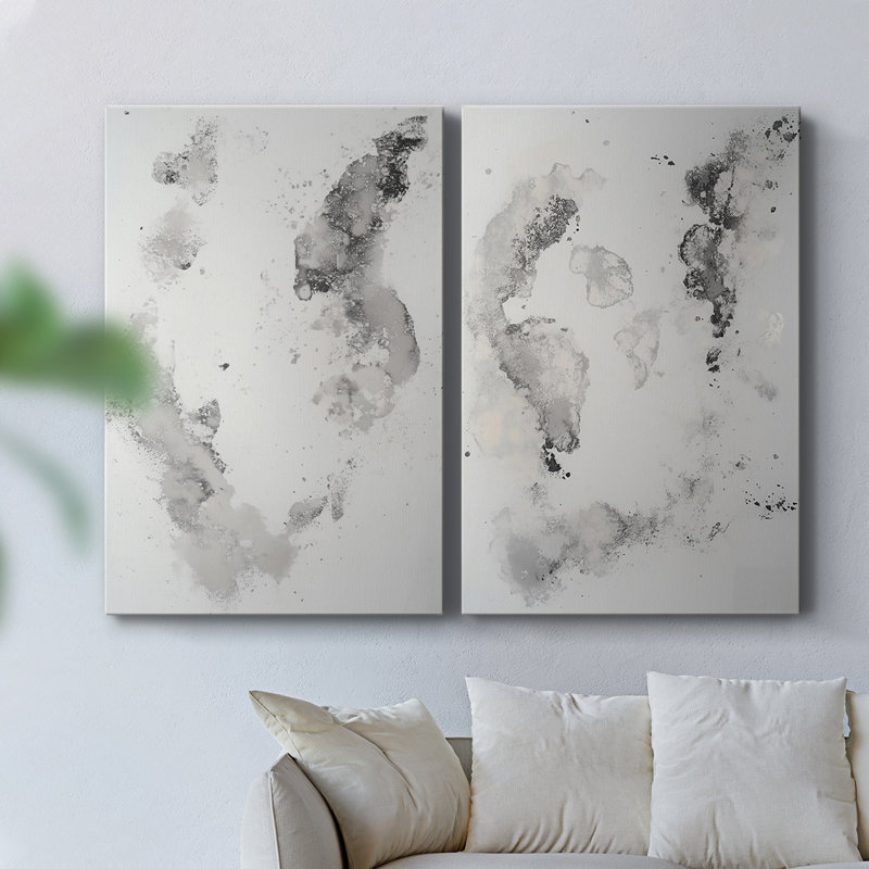 ABSTRACT Series DCC-XXVII - Toile tendue avec châssis de qualité supérieure - Prêt à être accroché, H 12 po x l 16 po