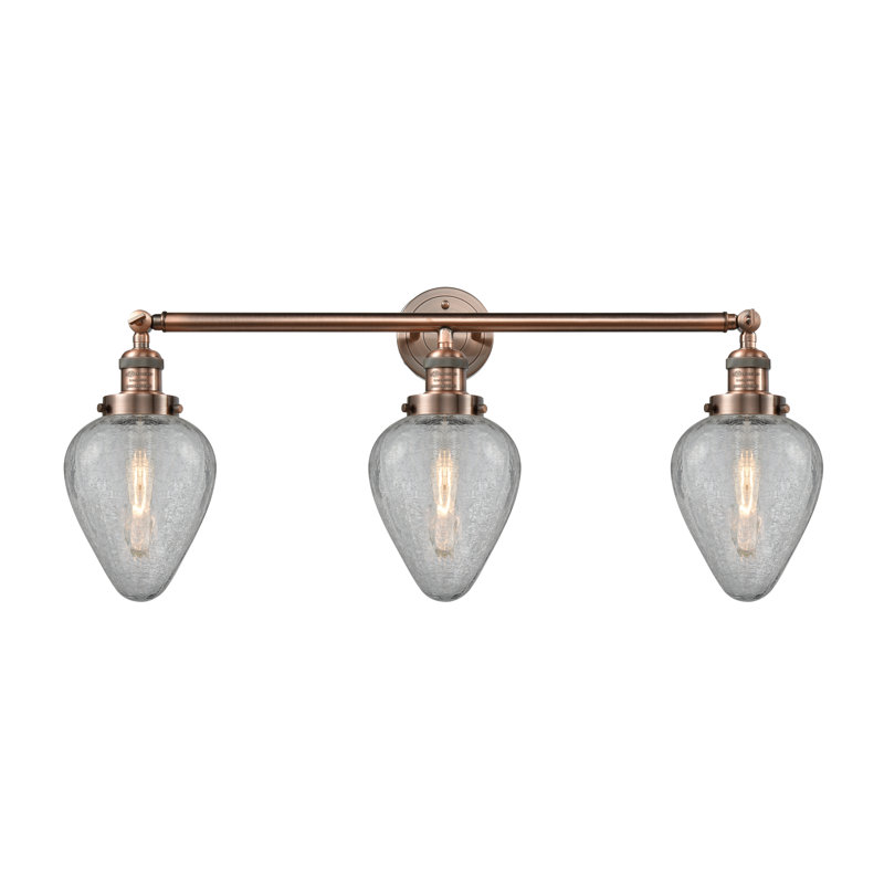 Éclairage de salle de bain à intensité variable 3 lumières Shauna, Cuivre antique
