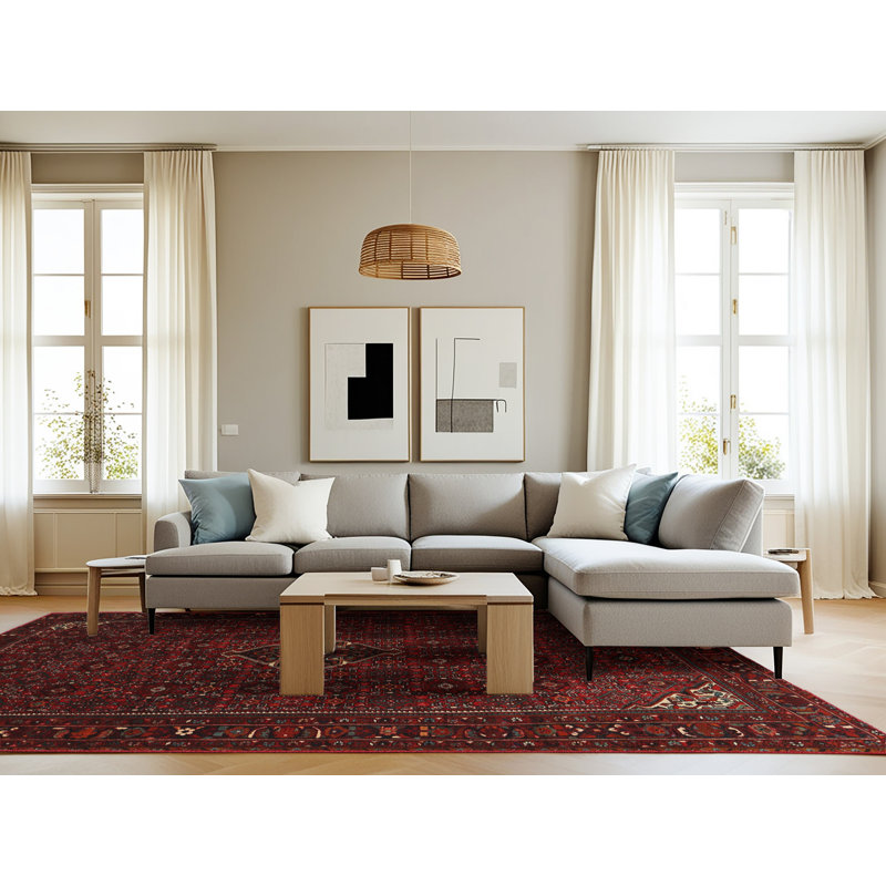 Tapis oriental tissé à la machine Cassaundra, Rectangle 8 pi x 12 pi