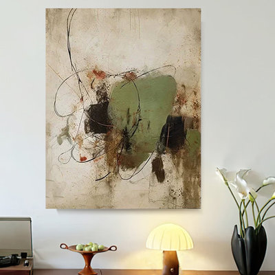 Art mural Mid-Century moderne en toile pour salon