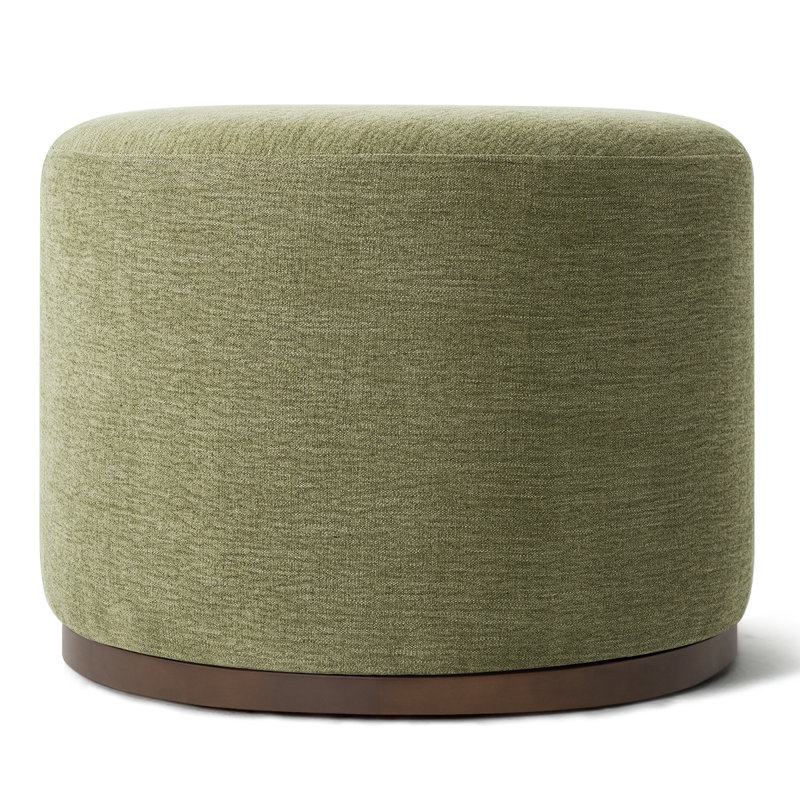 Table de bout pivotante rembourrée 22,5 po, Vert / brun, Vert