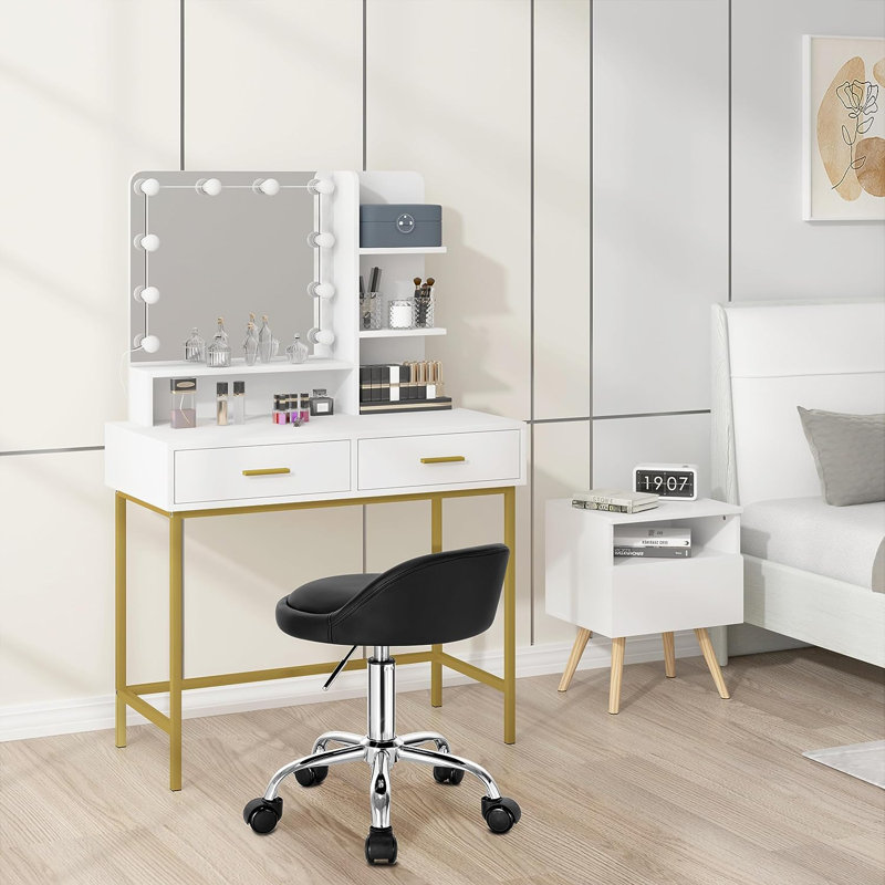 Meliani Backed Adjustable Height Lab Stool, Black