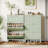 Modern Green Shoe Cabinet With 3 Flip Drawers