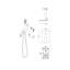 Système de douche carré à fixation au plafond 16 pouces avec valve brute Topcraft