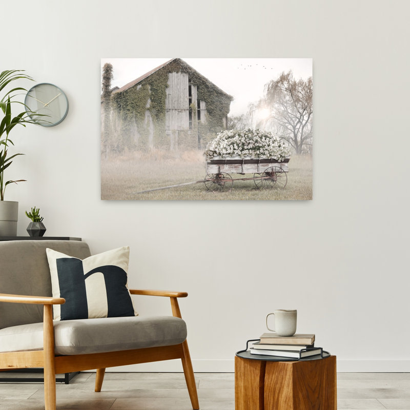 Art contemporain de paysage champêtre, H 24 po x l 36 po