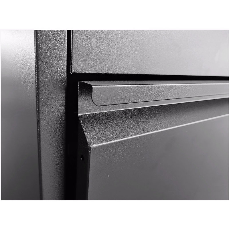 5 Drawer Metal Vertical File Cabinet with Lock Office Home Steel Vertical File Cabinet, Black