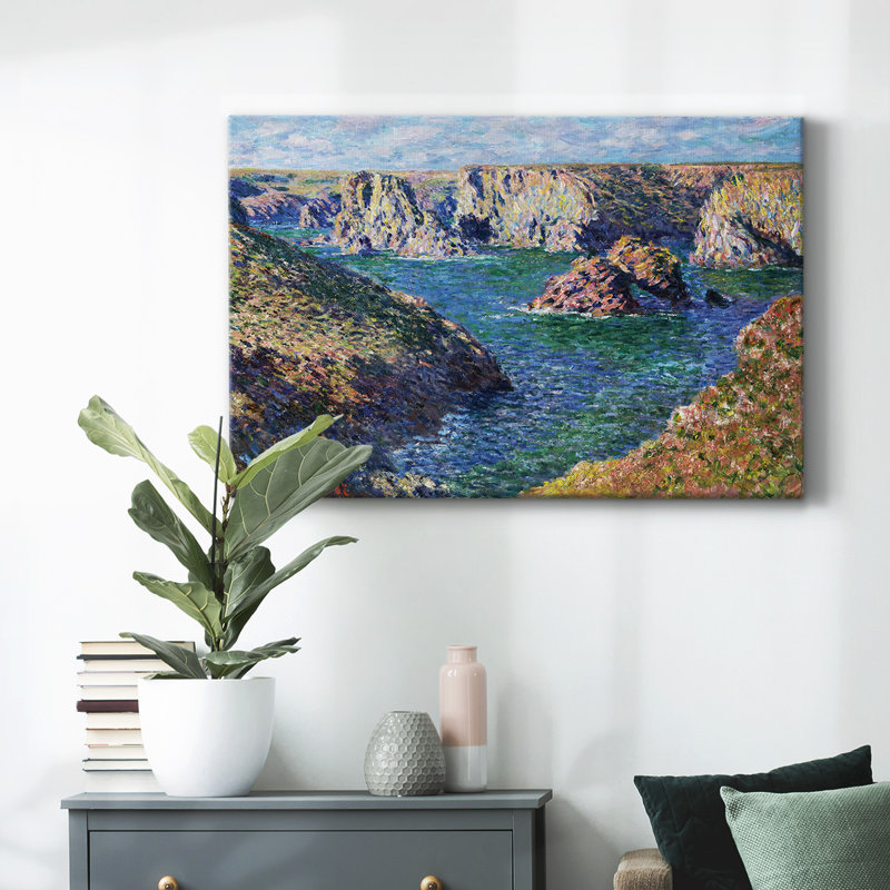 Port Donnant, Belle Île, 1886, toile tendue avec châssis, H 32 po x l 48 po