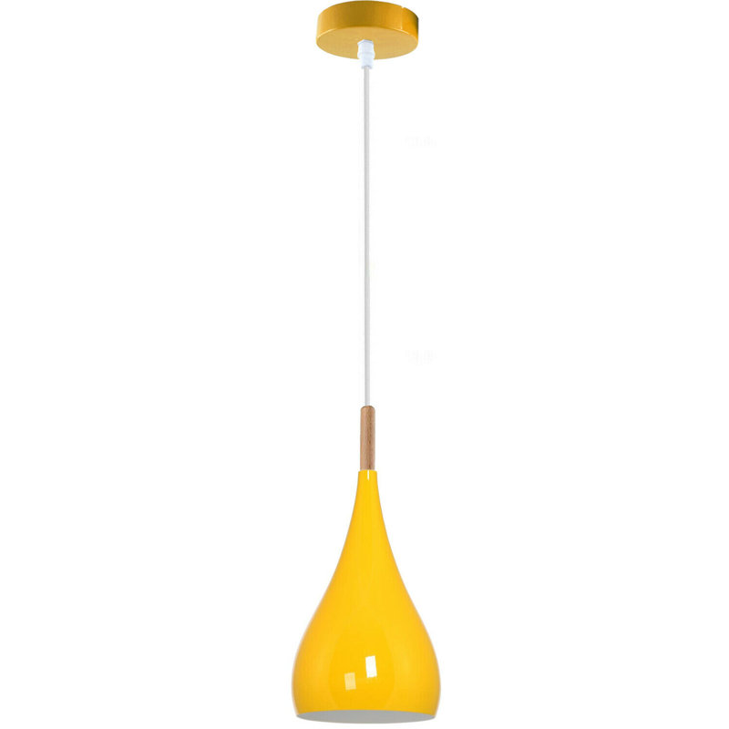 Rasen 1 -Light Single Teardrop Pendant, Yellow