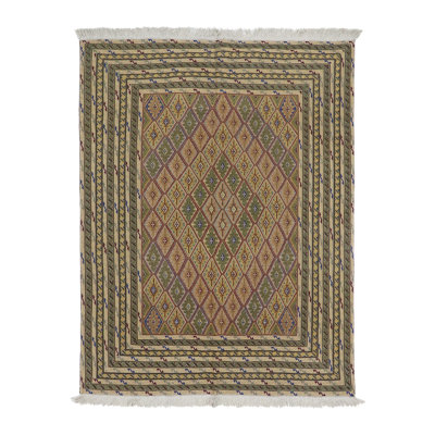 Earthy Diamond Kilim 4'10" x 6'4"