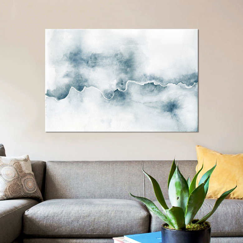 «Flow», impression sur toile tendue, H 26 po x l 40 po x P 1,5 po, Toile tendue, Pas de tapis