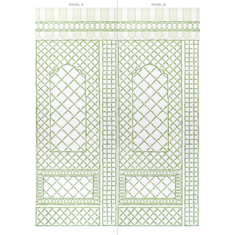 Panneau de treillis B Schumacher x Marie-Anne Oudejans, Vert