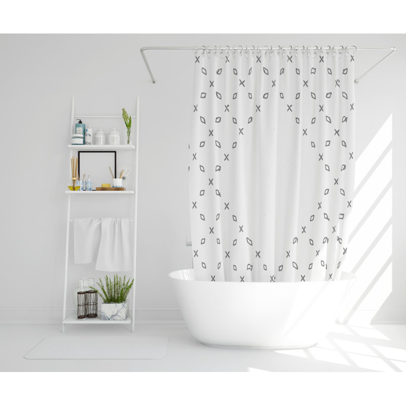 Willsboro Polyester Shower Curtain Set, 168cm H x 168cm W