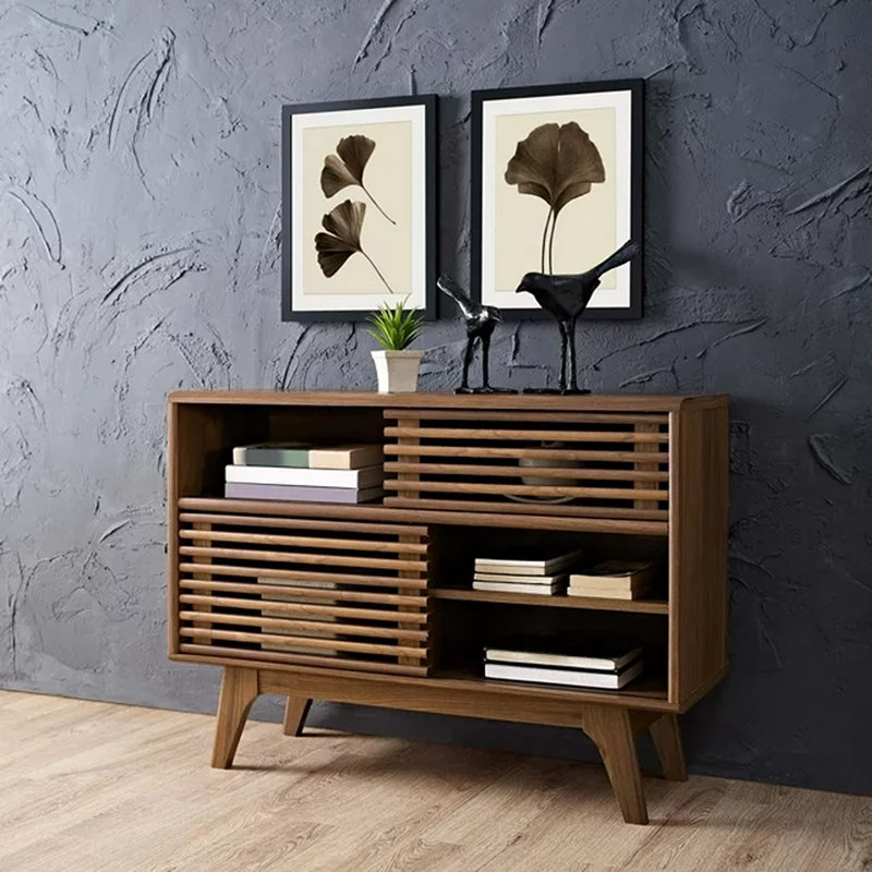 Render Two-Tier Display Stand, Walnut