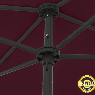 Caylee 180cm X 120cm Rectangular Beach Parasol