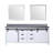 Marsyas 84 in W x 22 in D Double Bath Vanity and 34 in Mirrors-37292828-37292829