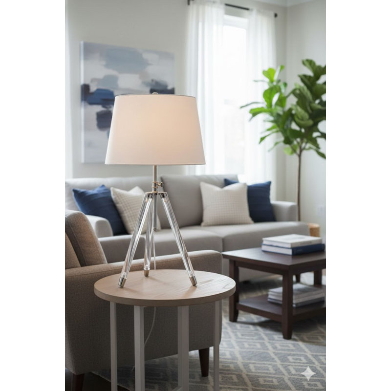 Transitional 1 Light Tripod Table Lamp