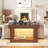 Modern 47"Narrow Console Table，Wooden Sofa Table Entryway Table
