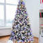 Arbre de Noël 8 pi avec 470l lumières DEL colorées, 10 modes d'éclairage, interrupteur au pied, 1793 pointes de pe + + dur, branches à mémoire de forme, tronc à charnières pour une installation sans effort et un démontage rapide, stable-1261983428