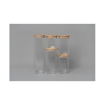 Genicook 5 Piece Kitchen Canister Set