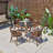 Rattan patio table and chair combination