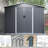 8x6 Ft Metal Outdoor Shed With Lockable Doors - Galvanized Steel For All Weather In Garden, Patio, Backyard, Lawn, Gray Sound Absorbing Material Rustproof And-118124252-118124256